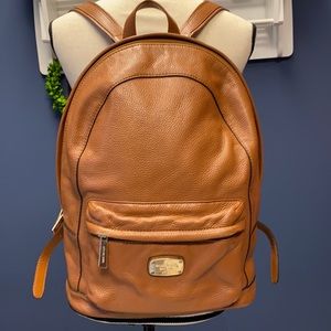 Michael Kors Pebbled tan leather backpack